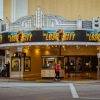 the entrance to a movie theater
